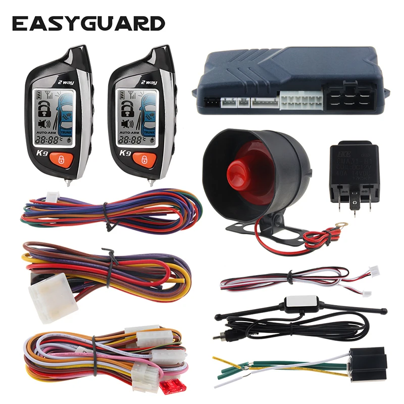 

Two Way Car Alarm LCD Pager Remote Engine Start Timer Shock Sensor Warning Display Anti-theft System