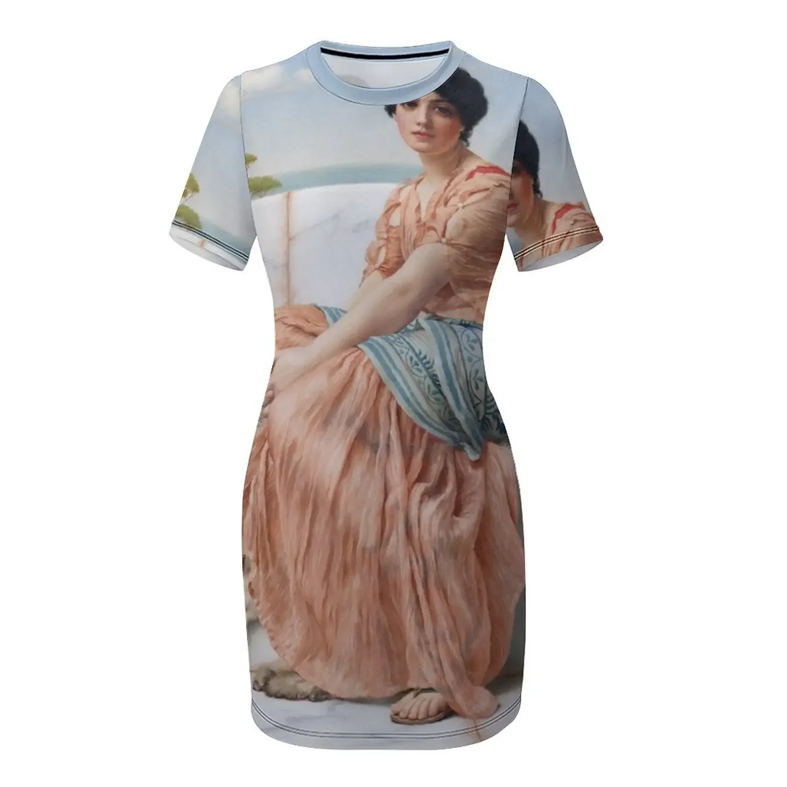 A Girl in Lesbos - In the Days of Sappho Short-Sleeved Dress Dress for girls dress summer party night view 4