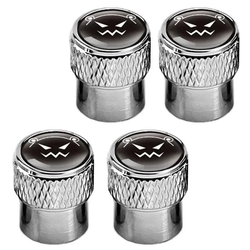 Car Tire Valve Stem Caps 4PCS Anodized Aluminum Tire Valve Cap Set Leakproof Tire Valve Covers Wheel Air Valve Caps For Cars