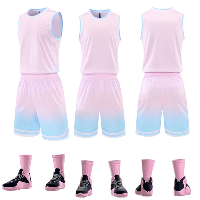 Jersey Basket Anak-anak Dewasa Baju Basket Anak Laki-laki Perempuan Setelan Basket Baju Latihan Celana Pendek Perlengkapan Olahraga Seragam Tim