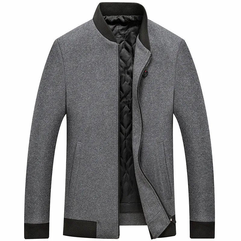 Men Woolen Coats Winter Jackets High Quality Male Business Casual Jackets And Coats Thicker Warm Coats Slim Fit Wool Jackets