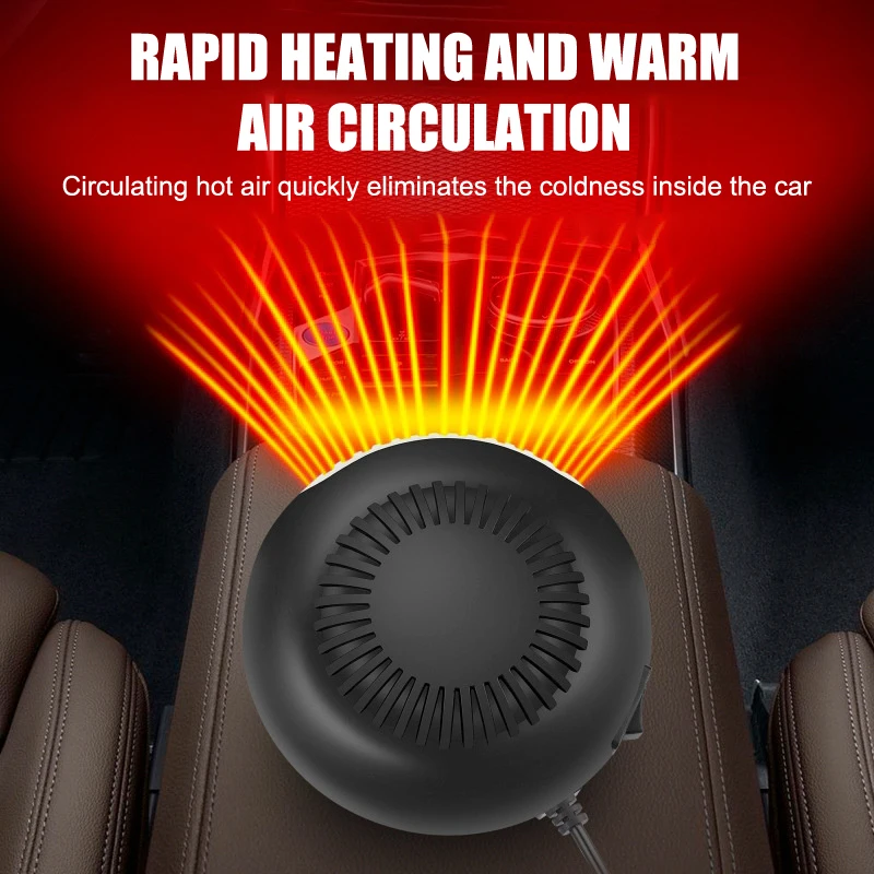 12V Car Heater Fan Car Heater Electric Cooling Heating Auto Windshield Defroster Defogging Defogger Demister Car Anti-Fog Heater