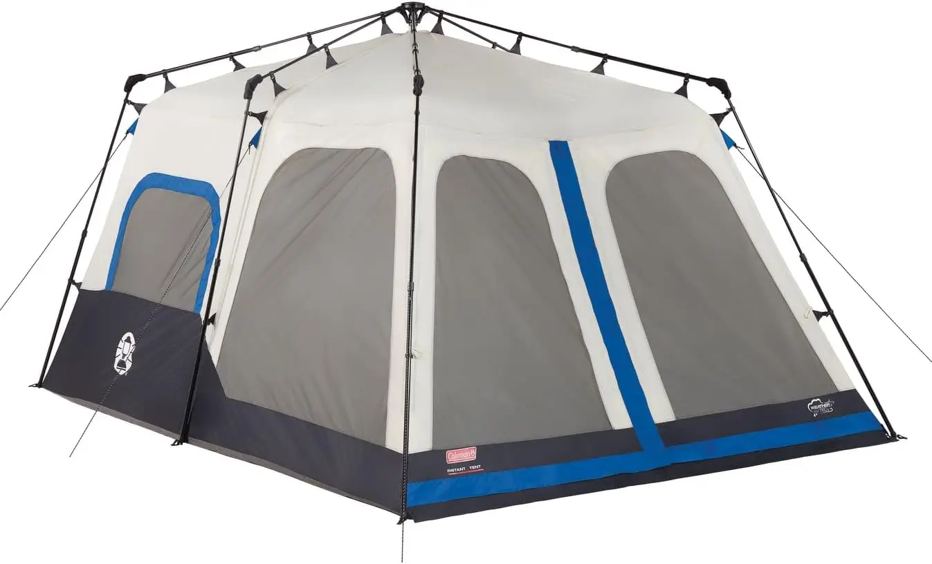 Camping Tent with Instant Setup, 4/6/8/10 Person Weatherproof Tent with WeatherTec Technology, Double-Thick Fabric