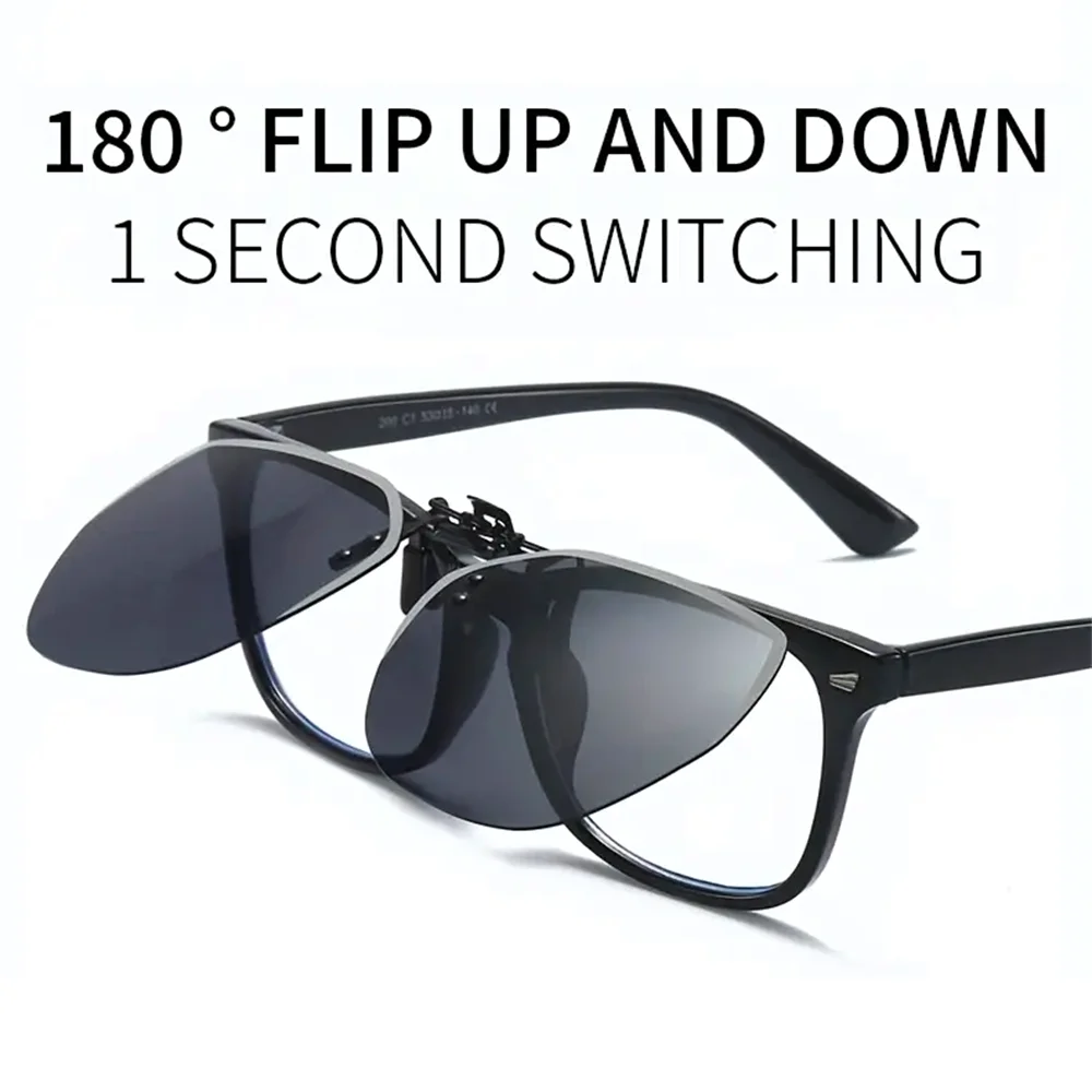 Männer Auto Fahren Flip Up Clip auf Sonnenbrille Outdoor Brillen Polarisierte Frauen Große Größe Nachtsicht Angeln UV400 Sonnenbrille – Detail 3