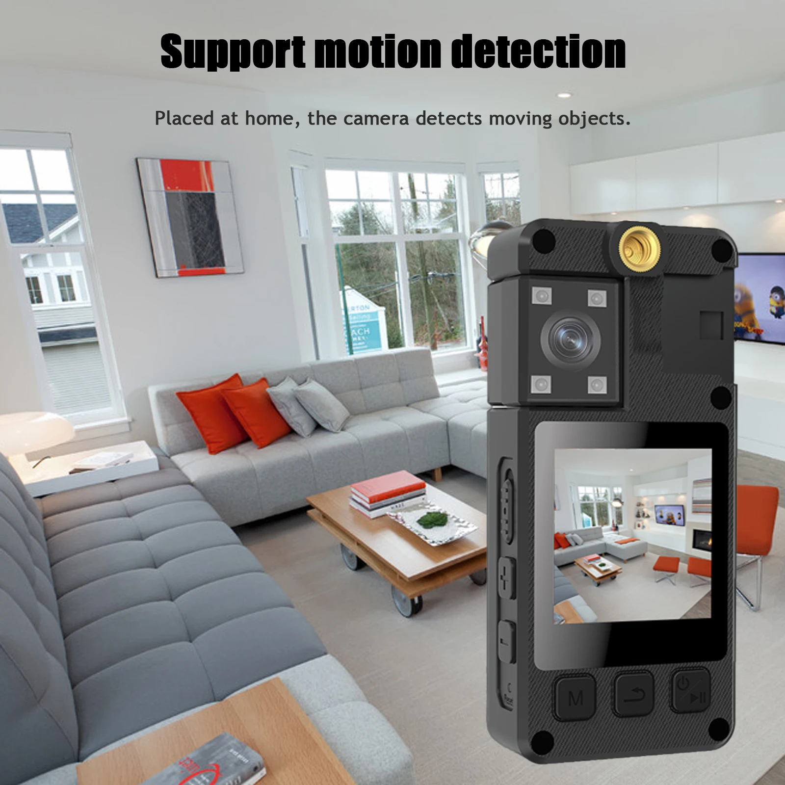 

Vandlion A38 1080P FHD камера с креплением на корпусе, 2000 мАч, длительный срок службы батареи, запись ИК-ночного видения, обнаружение движения, спортивный DV