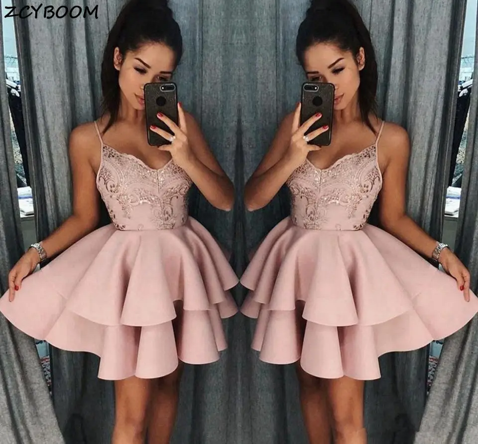 Customized Dresses 2023 Formal Party Women Prom Dress Sleeveless Graduation Appliques Ruffles Satin Sequins Homecoming Gowns