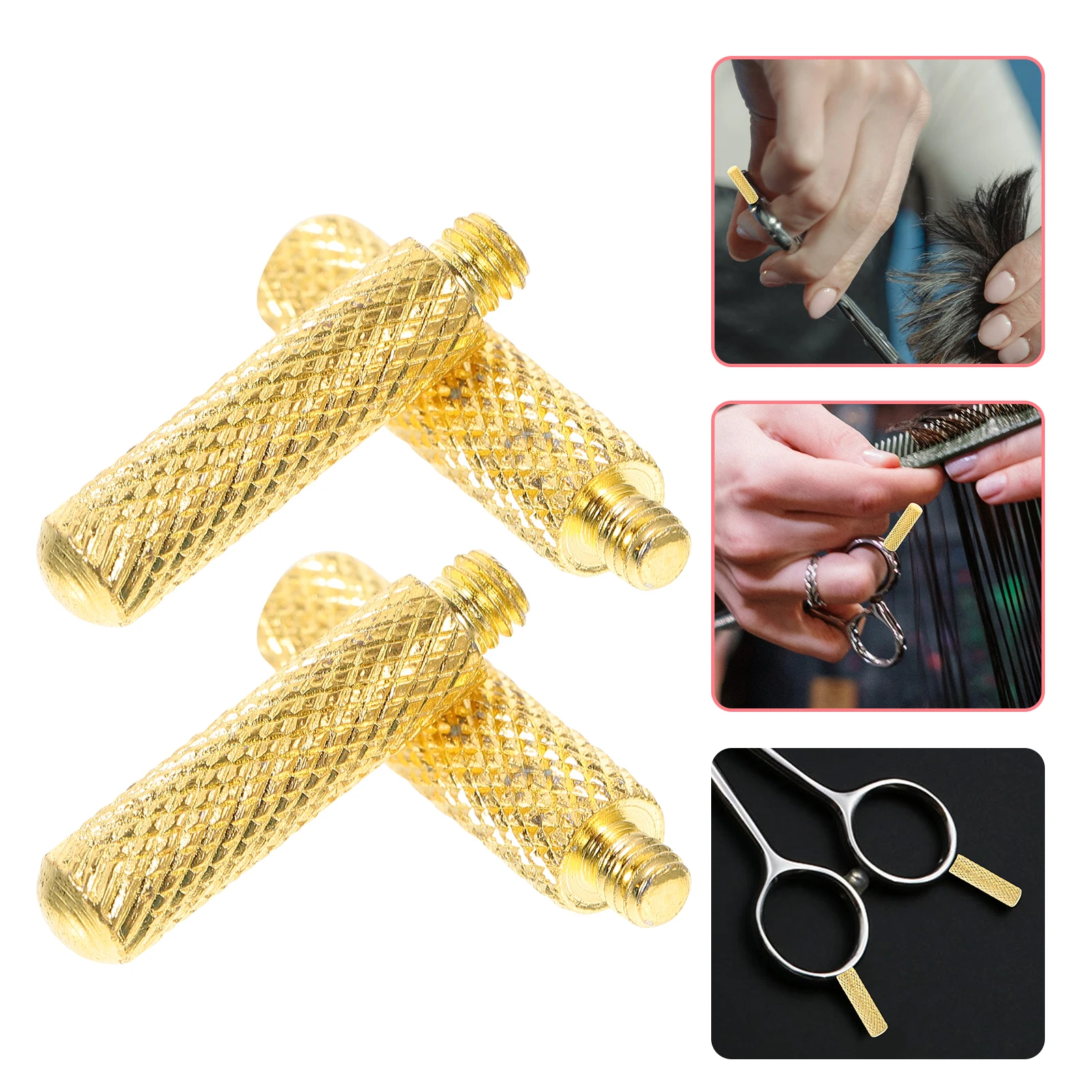 

4pcs Pet Salon Scissor Tail Nails Stainless Steel Hair Clipper Finger Rest For Barber Scissor Accessories Reusable Ergonomic