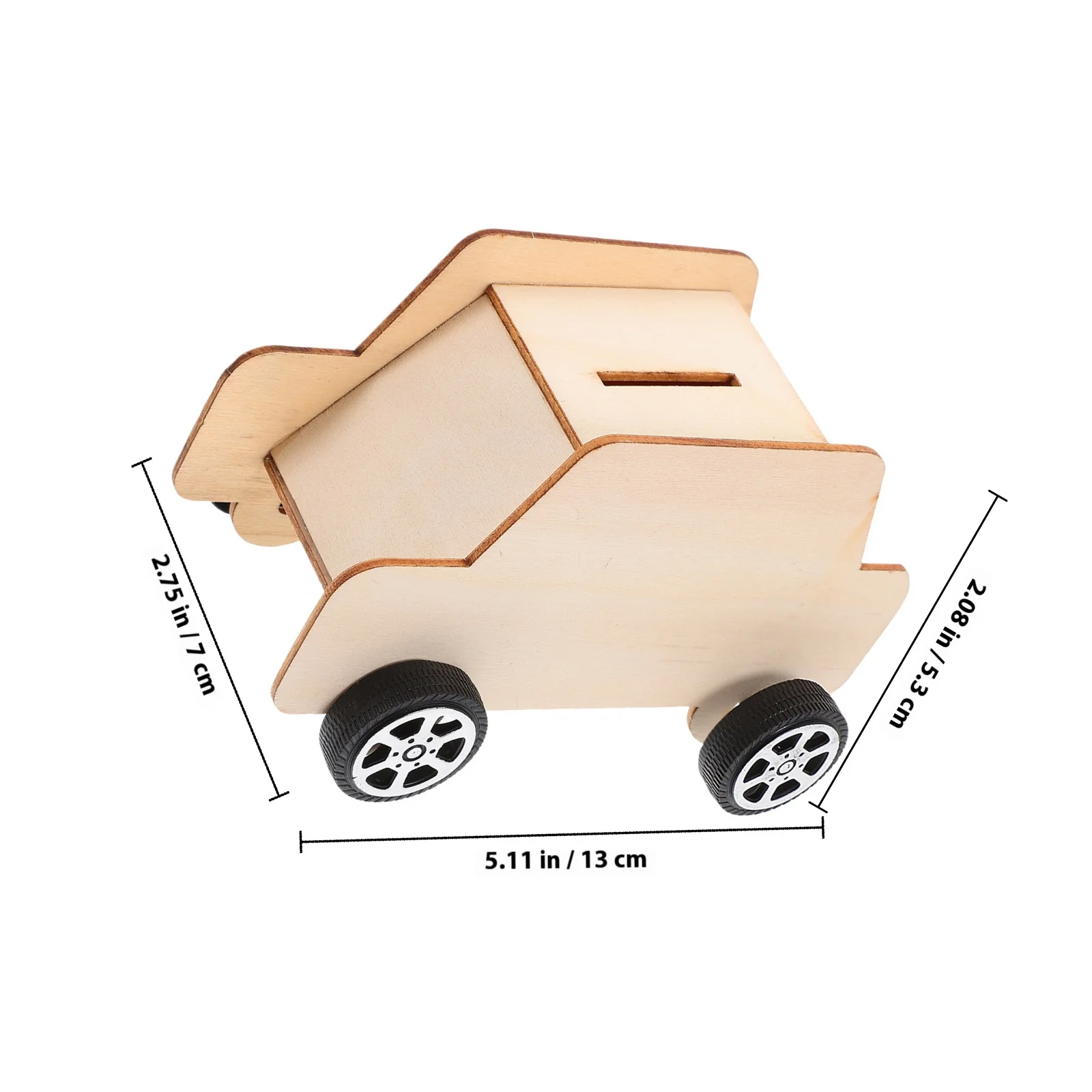 2 قطعة لتقوم بها بنفسك وعاء توفير خشبي أبيض غير مصبوغ حصالة على شكل حيوان للأطفال رسم يدوي الحرفية التلوين التعليمية عملة البنك للأطفال