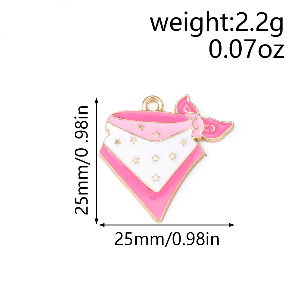 Leslie 10 Stück hübsche Cowboy-Bandana-Stiefel und Hutpistolen-Charms für die Schmuckherstellung, Halskette, Ohrringe, DIY, Cowgirl-Hut-Charm-Anhänger – Detail 4