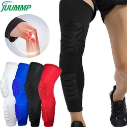 1 Pair Basketball Honeycomb Crashproof Pad, Stretchable Knee Leg Protector,Calf Compression for Sport, Running, Cycling, Hiking