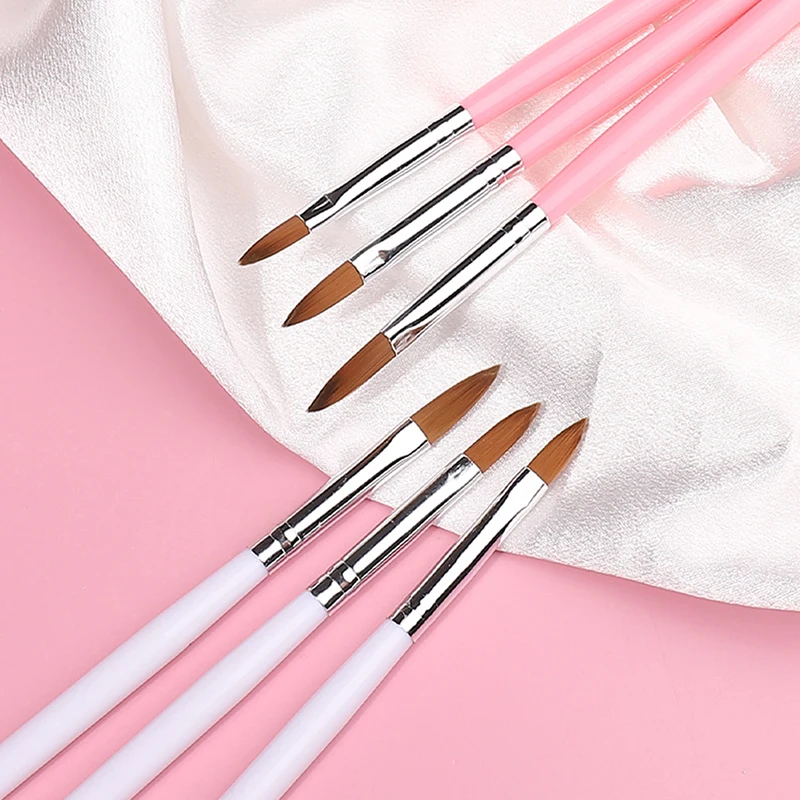 3Pcs/Set Nail Art Brushes Professional Acrylic Powder Painting Flower Smudge Nail Pen DIY Manicure Tools