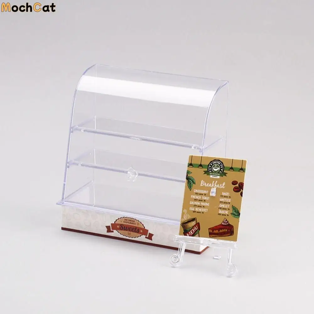 

1:12 Scale Miniature Bakery Case Model Furniture Dollhouse Cake Case Colorful Mini Mini Food Bread Stand Food Model