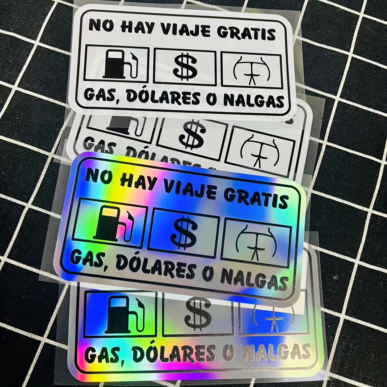 Pegatina española humorística "No Hay Viaje Gratis", decoración de estilo de coche y motocicleta, accesorio de calcomanía de Humor para coche, 1 ud.