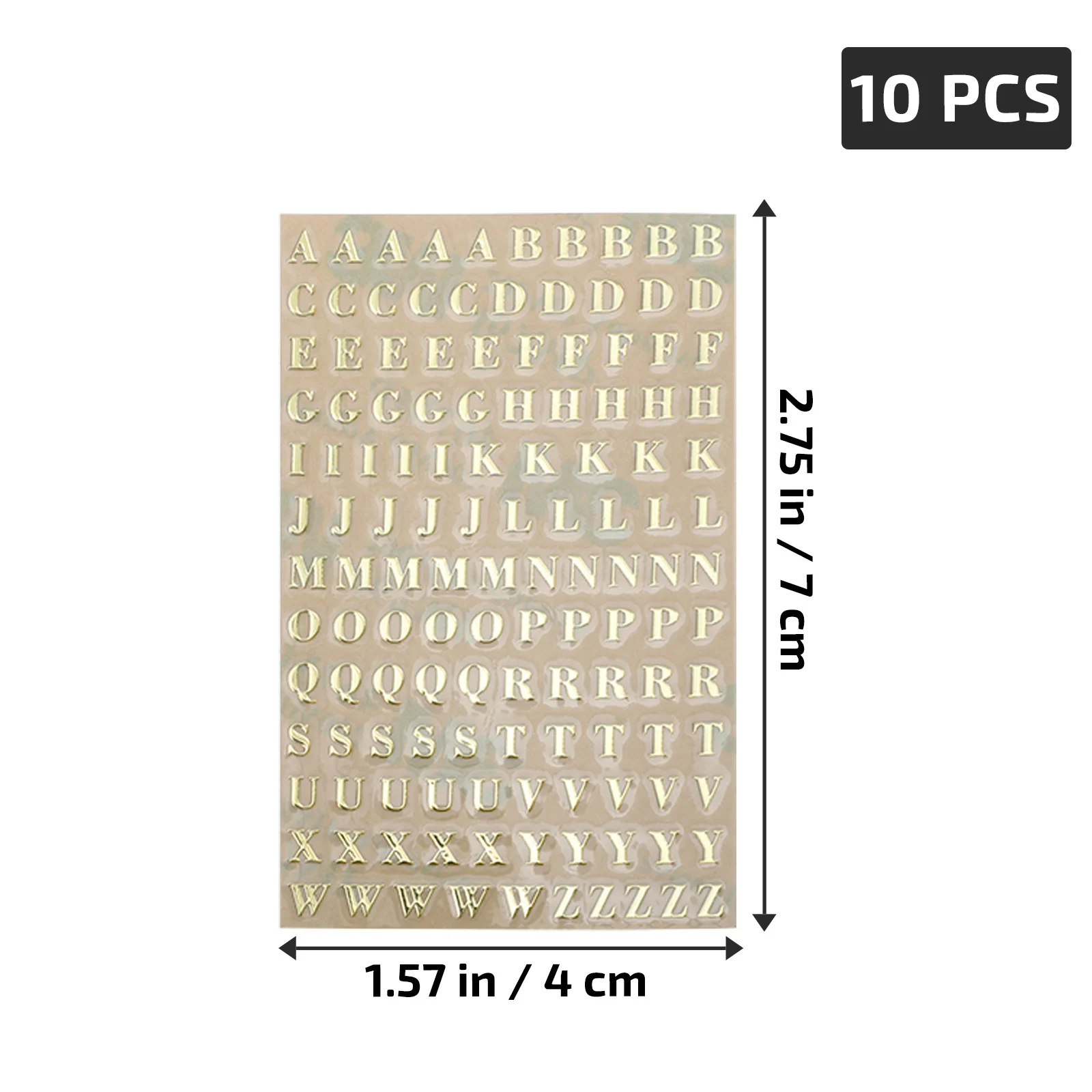 10Pcs Essential Oil Bottle Labels Self-Adhesive Golden Letter Stickers Decals Organizing Tags for Easy Use Golden Letters Labels