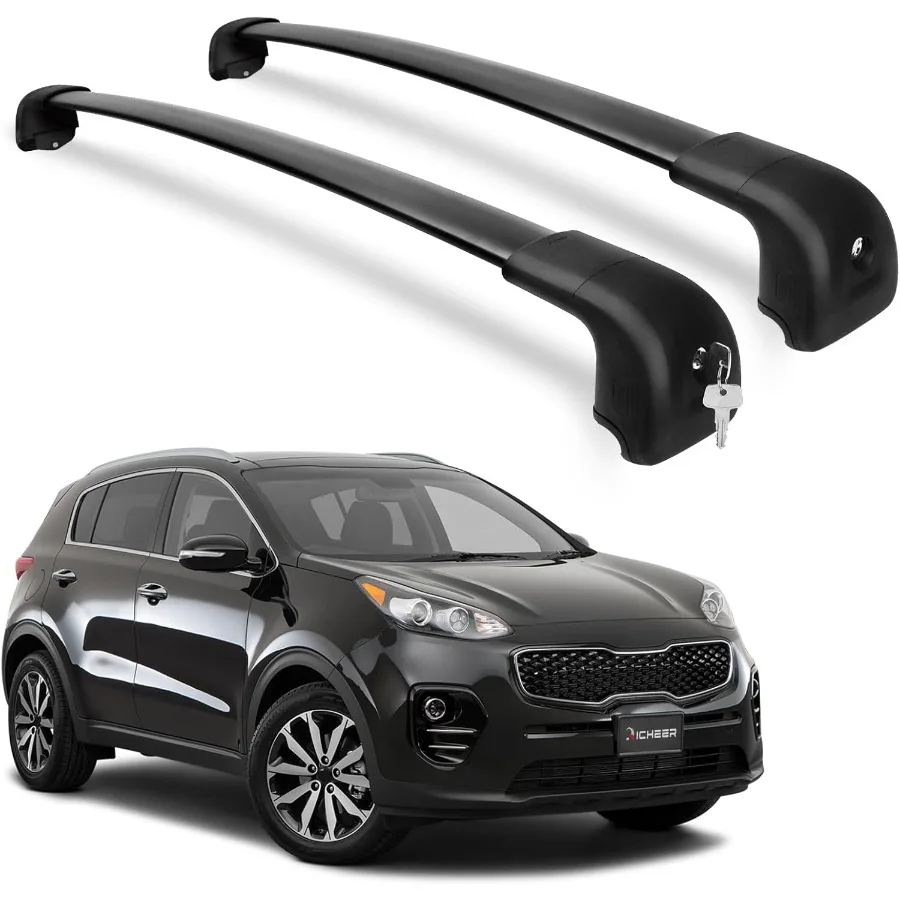 

Roof Rack 220LBS Cross Bars for 20162022 Sportage with Side Rails Heavy Duty Aluminum Cross Bar with AntiTheft Locks for Cargo