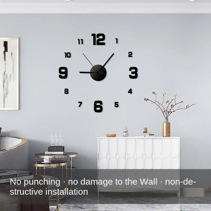 Fashion Wall Clock Mirror Stickers DIY Watches Simple Living Room Decoration Clocks Decoration for Bedroom Home Decor Garden