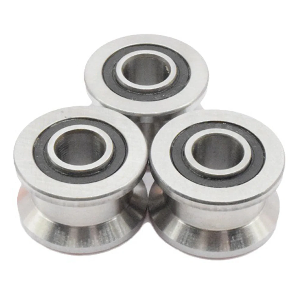 1pc U22/T22 Sliding Rollers Bearing Groove Round Bottom Track Pulley Bearing For Industrial Automation Equipment