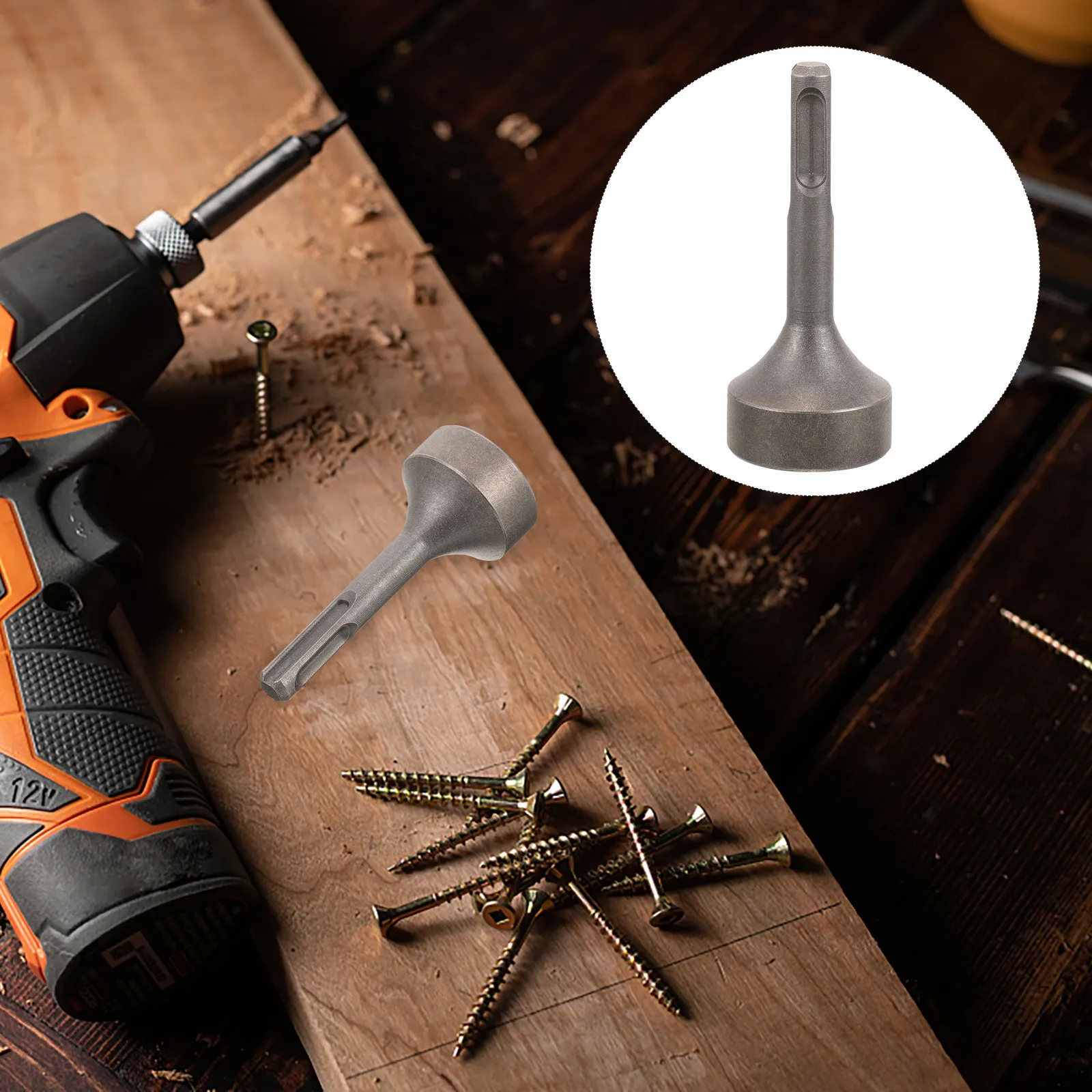 

Heavy Duty Ground Rod Driver Compatible with Hammer Drill Rotary Hammer Grounding Rods Tool Stainless Steel Ground Rod Driver