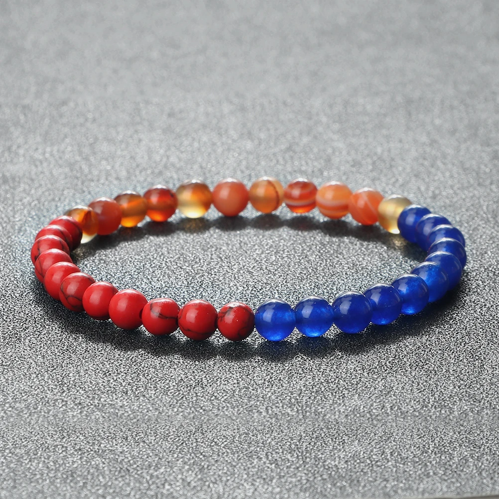 Classic Natural Stone Palestine Flag Bracelet Men Women National Flag Beads Bracelet Christmas Prayer Beads Worship Jewelry Gift - view 5
