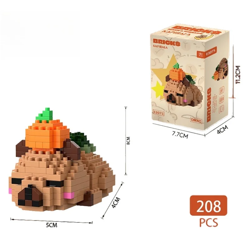 

New Capybara Building Blocks Children's Puzzle Toys Kapibara Building Blocks Cartoon Dolls Boys and Girls Series Birthday Gifts