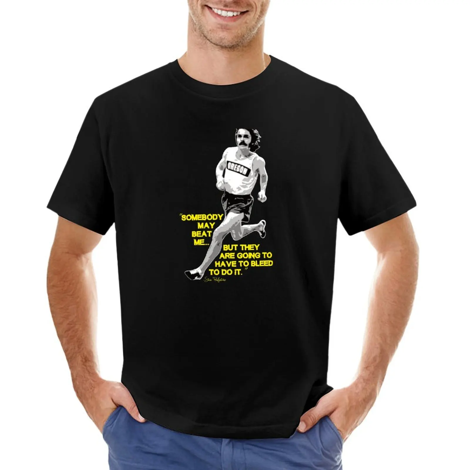 Steve Prefontaine Quote T-Shirt cute tops vintage korean fashion sports fans plus size men clothing