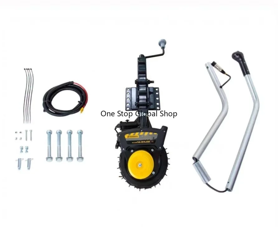 kj-Black caravan Electric Motorised Trailer jockey Wheel Mover 12V 550W Electric Trailer Jack Mini Mover with Automatic Brake@