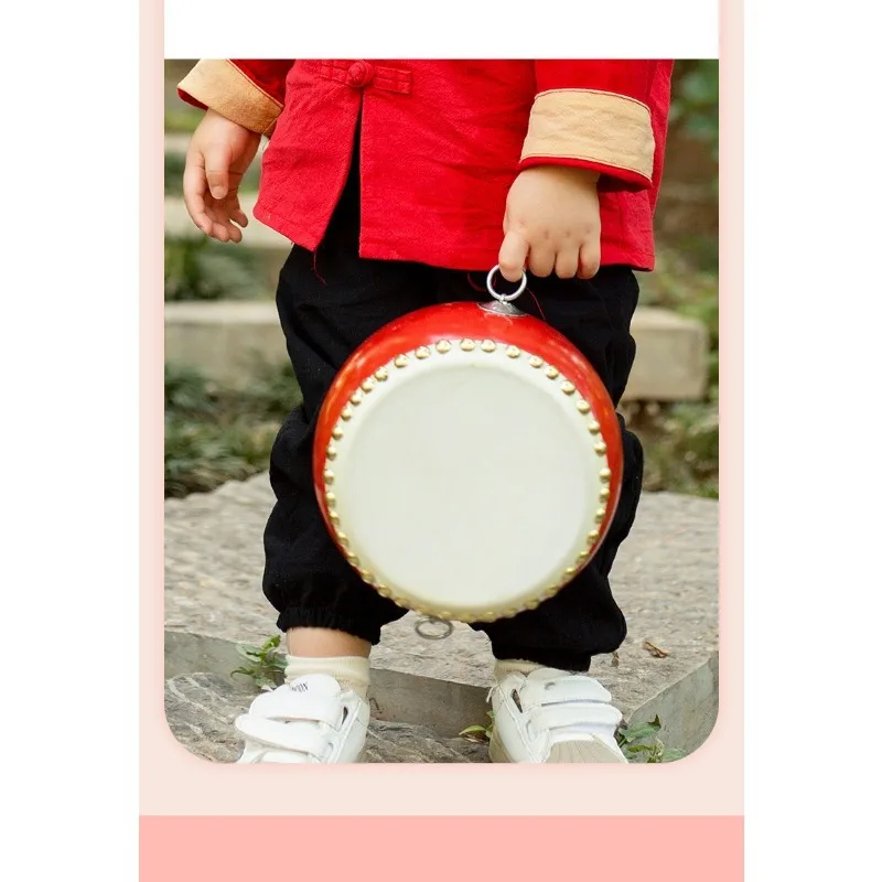 Custom.Versatile Red Cowhide Drum - Beginners & Percussionists, Stage Performances