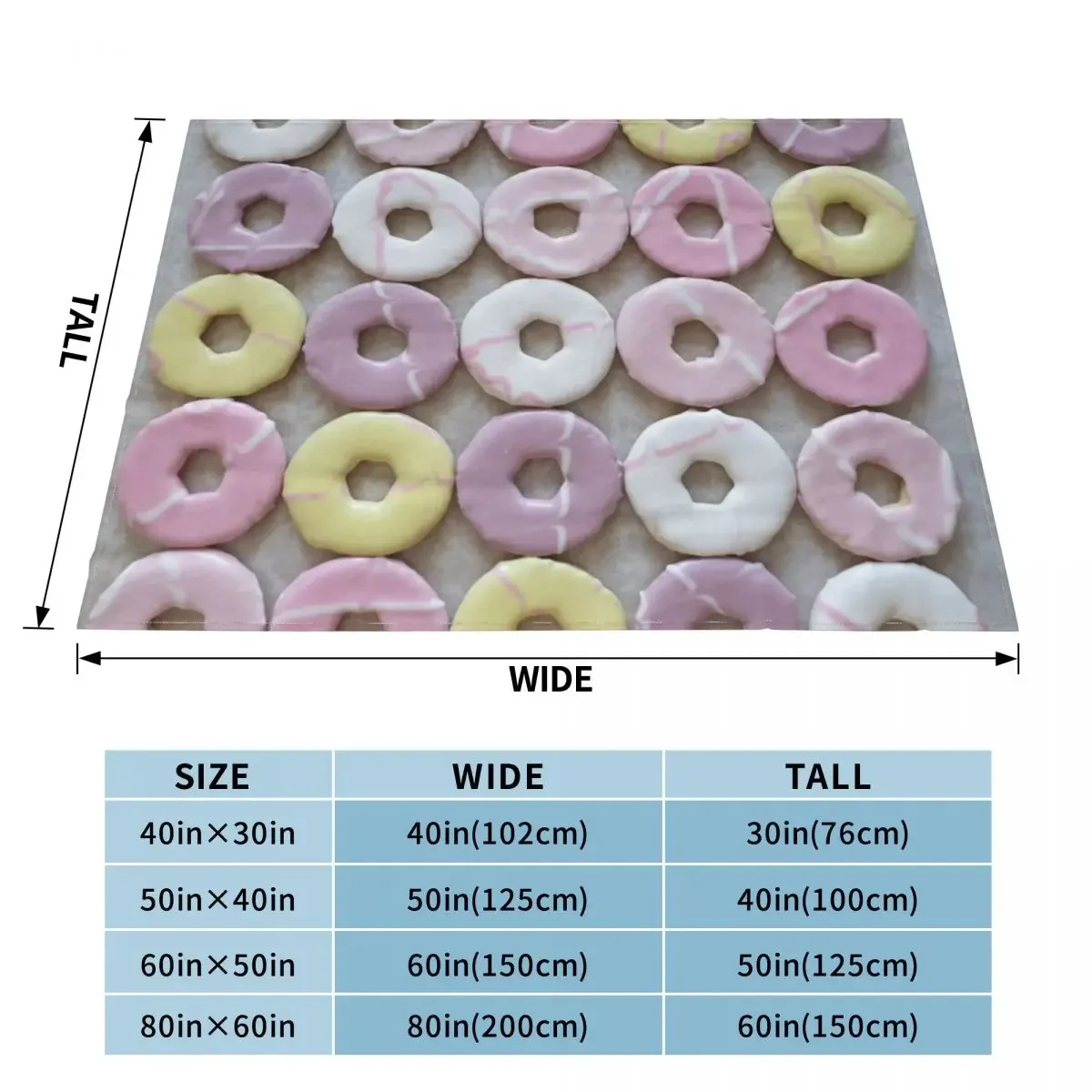 Yummy Party Rings Throw Blanket Decorative Sofas Retros Beautifuls Blankets