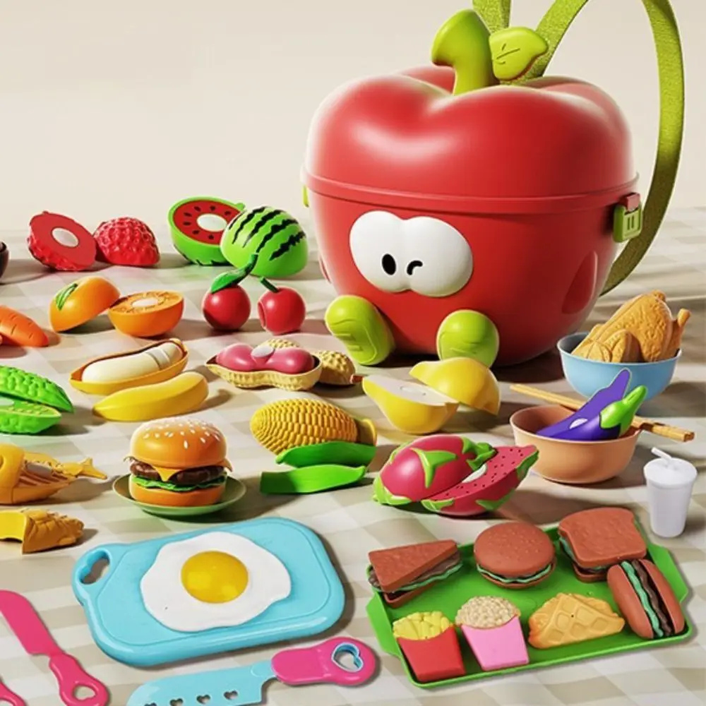 ABS Fruitsnijset Educatieve set Schattige kinderspeelvoedsel Grote container Speelkeukenaccessoires Speelhuisje Voedsel