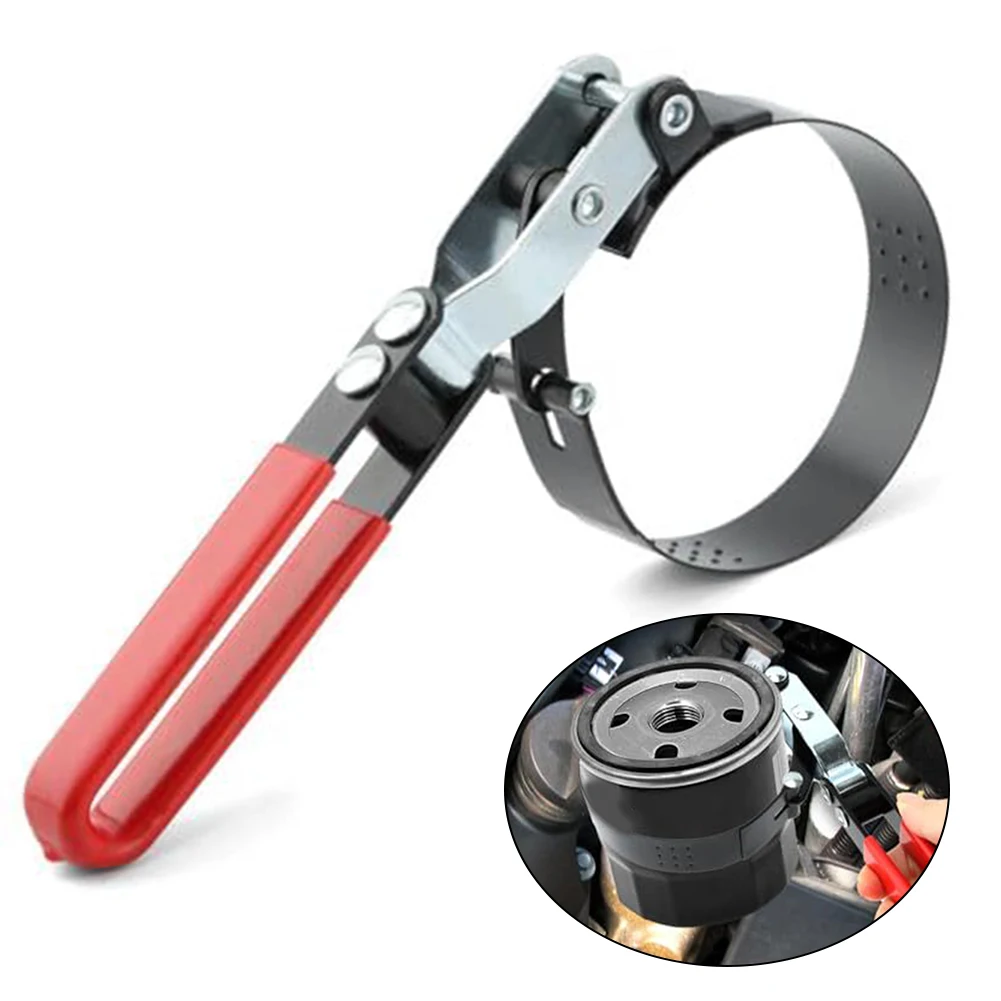 Stahl-Ölfilter-Schwenkschlüssel, verstellbar, 73–85 mm, Werkzeug zum Entfernen von Ölfilter, Ölfilterschlüssel, Werkzeug zum Entfernen von Auto-Ölfilter