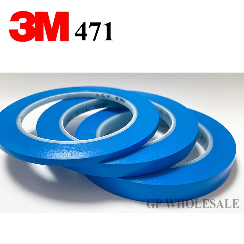 4 ~ 5 ~ 15 ~ 20 مم اختيار واسع 3M 471 شريط فينيل قوي للشاحنة والمركبة والدراجات النارية وقناع طباعة لوحة السيارات منحنى الأرضية، أزرق #3
