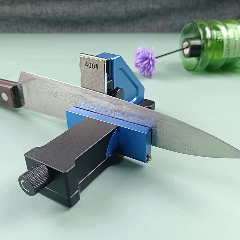 Diamond Knife Sharpener Kit - Magnetic Roller Sharpening Stone & Holder, Keeps Blades Sharp for Years, Kitchen Must-Have