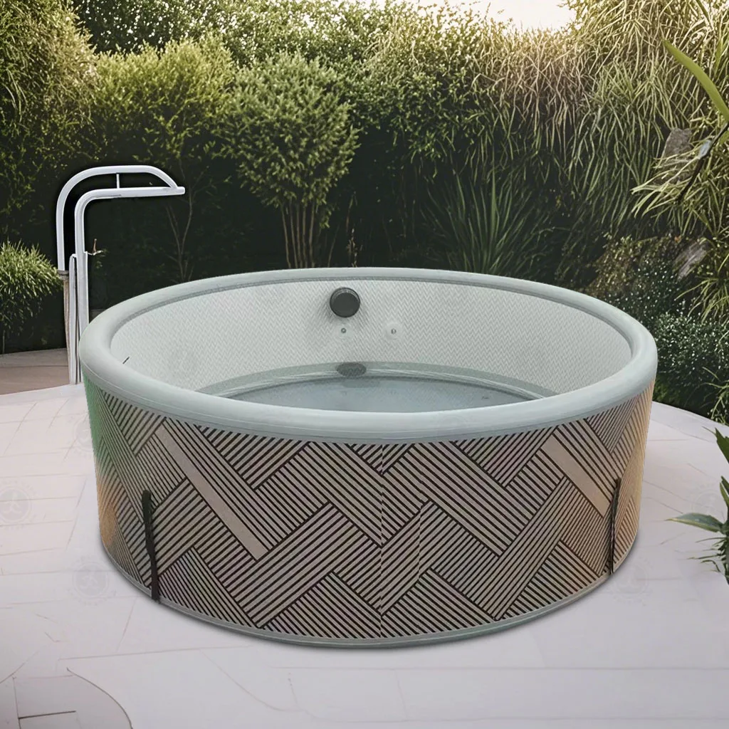 

Durable Drop Stitching Inflatable Spa Tub Outdoor Hot Tub Air Jet For 3 Adults Swim Pool