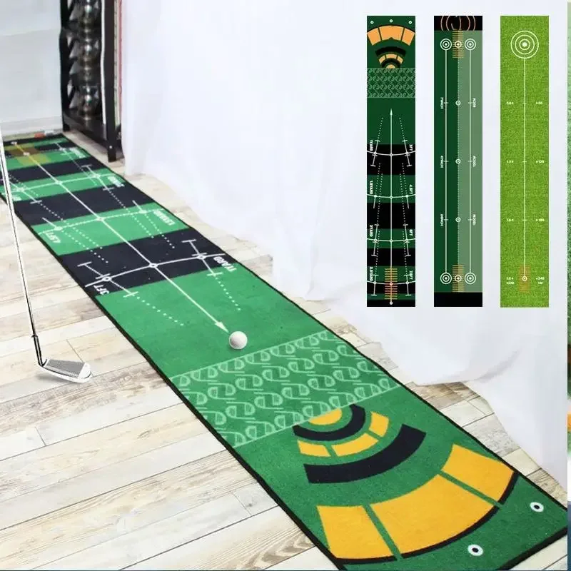 Practice Equipment Classic Green Indoor Outdoor Golf Game Set Putting Mat