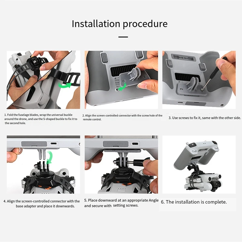 핸들 핸드 헬드 짐벌 안정기 지상 촬영 스탠드 끈이있는 DJI Mini 3 Pro 리모콘 용 삼각대 액세서리
