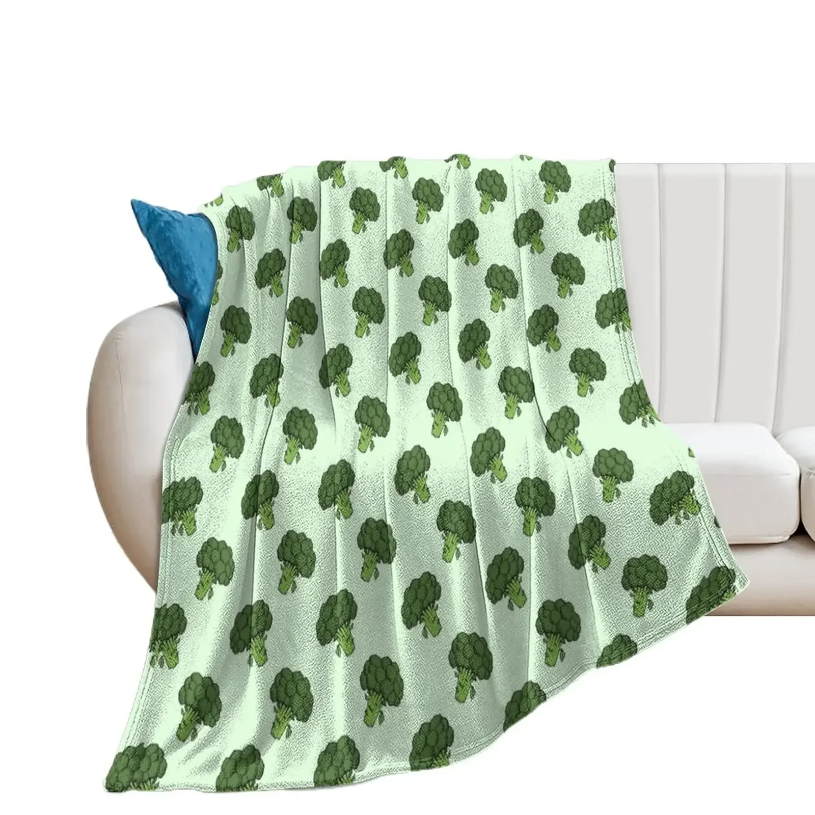 Broccoli Bunch Head Pattern Throw Blanket Single Comforter Thermals For Travel Blankets