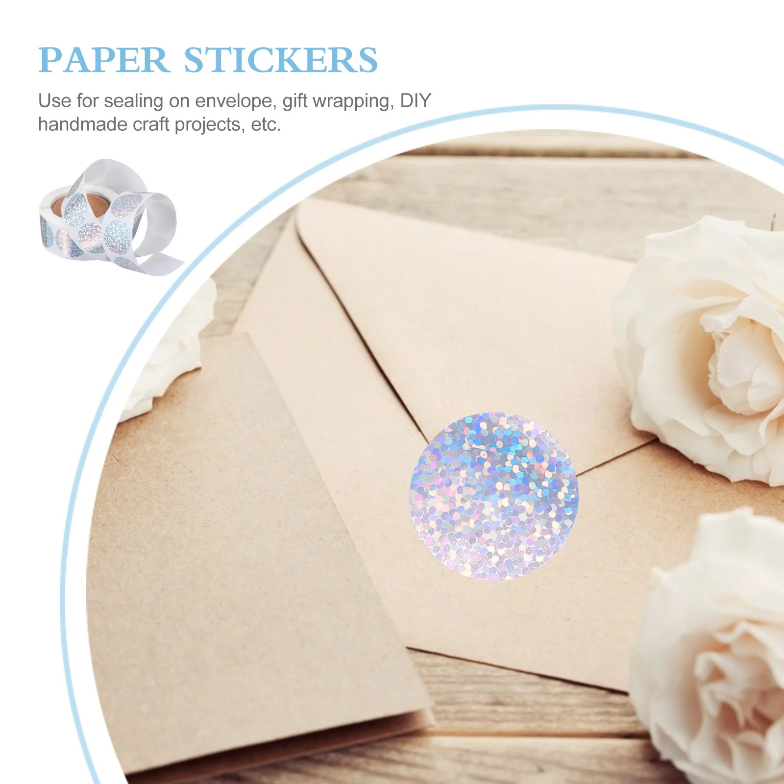 

Shinny Sticker Roll Exquisite Self-Adhesive Stickers for Gift Wrapping Decoration Scrapbook Paper Stickers Gift Wrapping Sticker