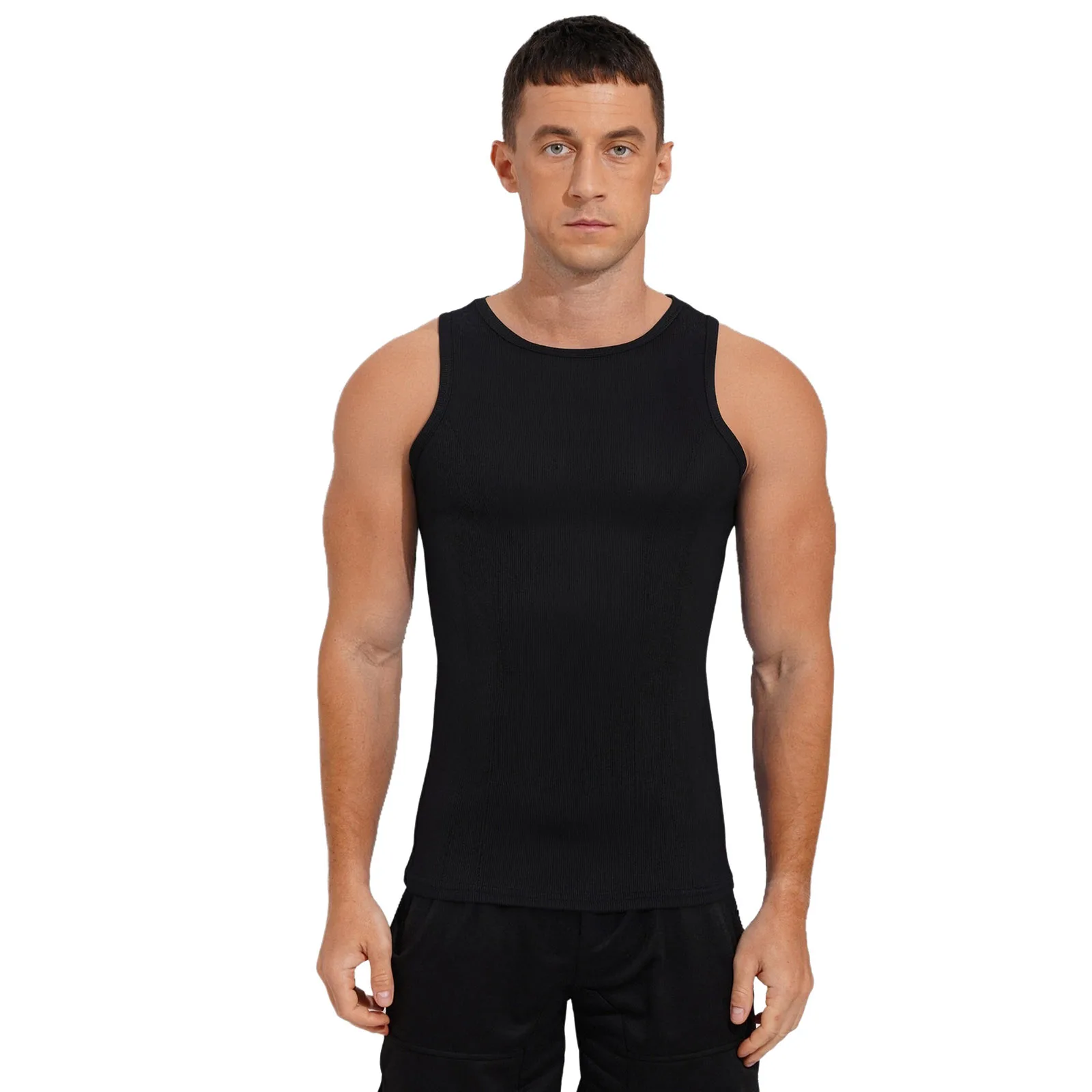Été sans manches Jogging cyclisme hommes hauts mode côtelé débardeur musculation athlétique hauts Fitness chemise sport entraînement gilet