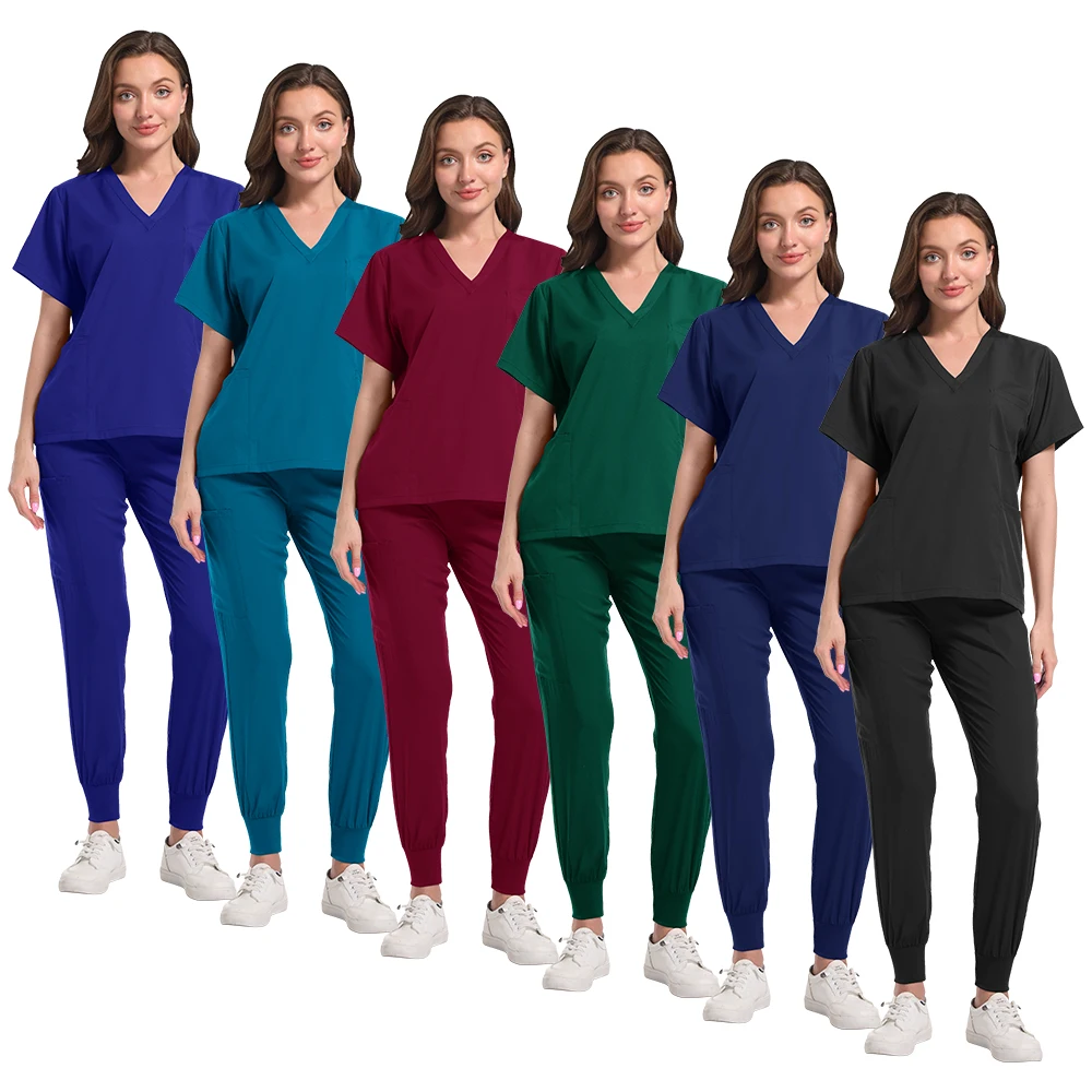 Nuove uniformi mediche di moda set di scrub per donna medici ospedalieri accessori per infermieri clinica odontoiatrica salone di bellezza Spa abbigliamento da lavoro panno