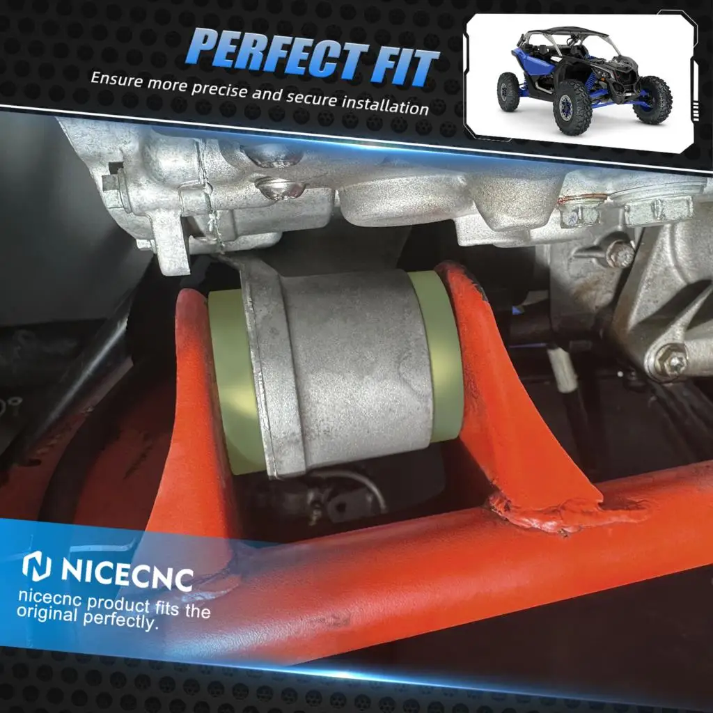 NICECNC Poly Solid Engine Mounts For Can-Am Maverick X3  Max R Turbo DPS XRC Anti Vibration Mount Polyurethane Bushings