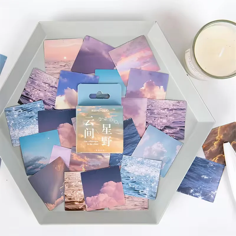 46Pcs Sky scenery Box Stickers Stickers Photo Albums Scrapbooks DIY Decorative Collage Labels Stickers