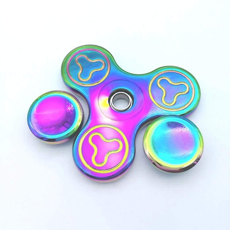 Nhiều Màu Sắc Theree Lá Fidget Kẽm Hợp Kim Spinner Quay Tay Roating Con Quay Hồi Chuyển Chống Stress Fidget Đồ Chơi Dành Cho Trẻ Em Người Lớn quà Tặng