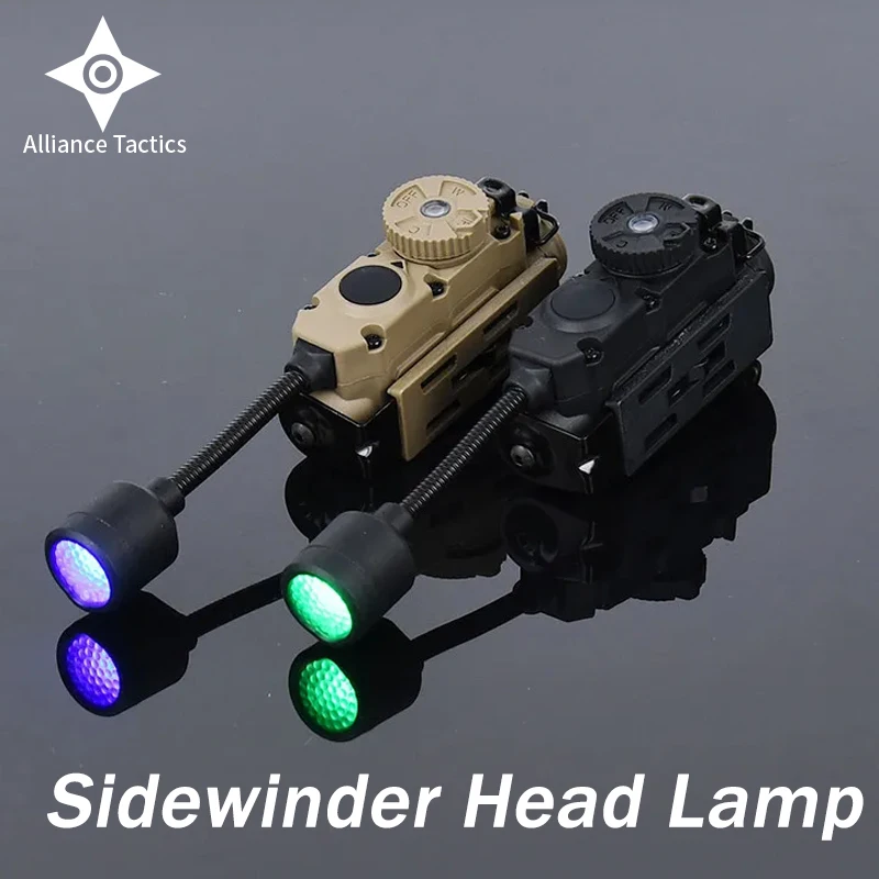 

WADSN Sidewinder Tactical Helmet Strobe Light Red Green Blue White IR Light LED IFF FlashLight with Stalk Arc Rail Helmet Clip