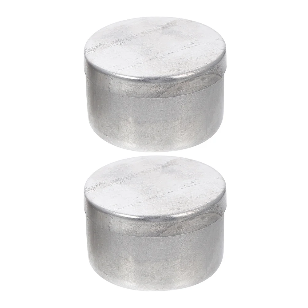 2 قطعة الألومنيوم جولة معدن وزن الجرار التربة تخزين الحاويات مختبر عينة أصحاب التربة وزن أصحاب صندوق مستدير