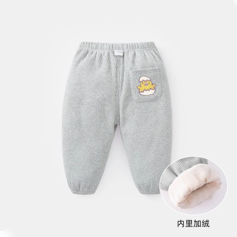 Kids Winter Autumn Velvet Plus Warm Pants Breathable Soft Boys Girls Straight Trousers Baby Outdoor Windproof Warm Clothes