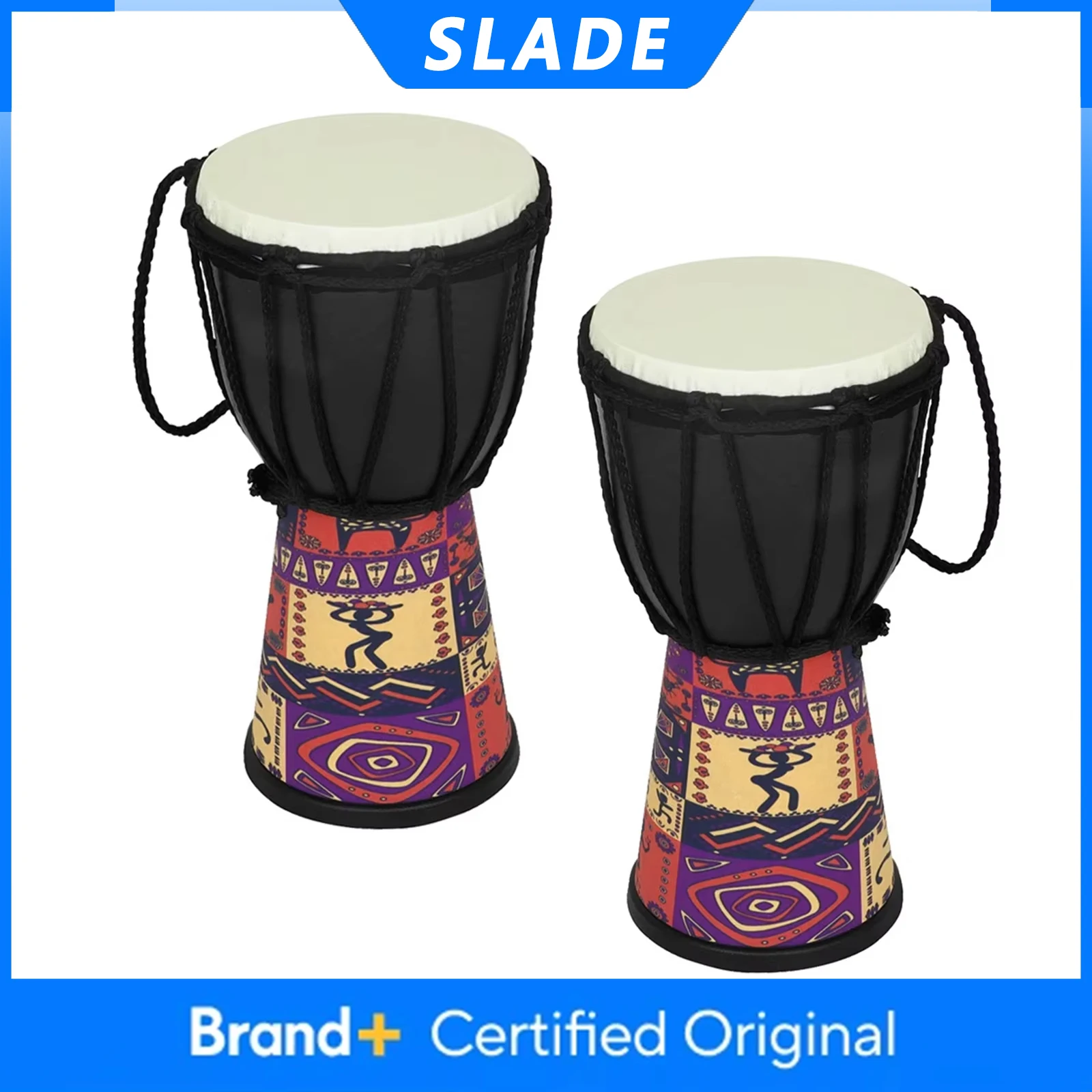 

Африканский барабан SLADE 4 дюйма для детей, портативный, из АБС-пластика, профессиональный джембе, ручной ударный музыкальный инструмент