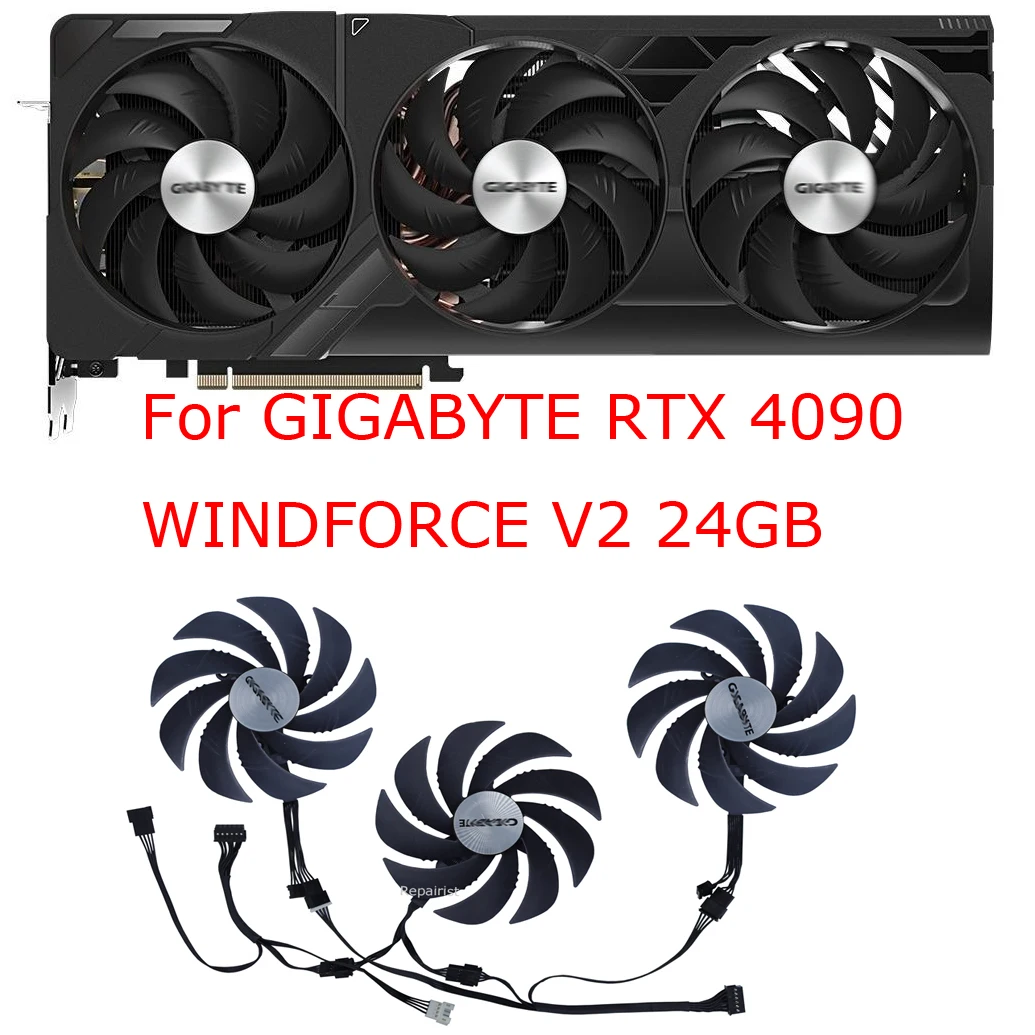 Muslimate, dispositivo di raffreddamento GPU, ventola della scheda grafica, per GIGABYTE 4090 GAMING OC, per GIGABYTE RTX4090 WINDFORCE V2, raffreddamento delle schede Video