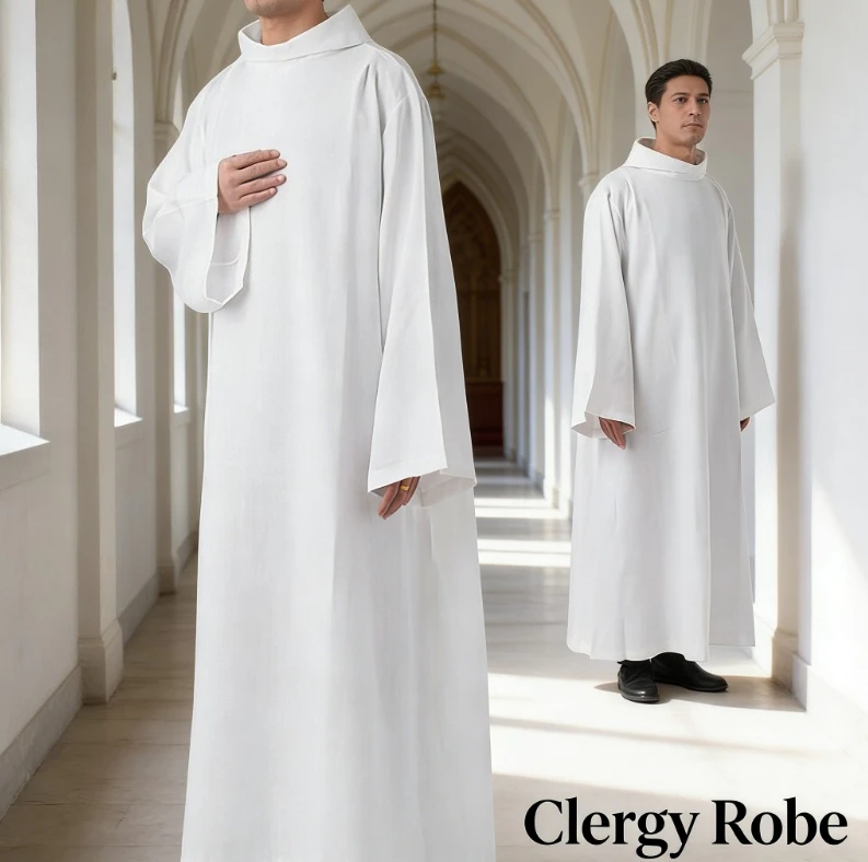 

Middle East Arab Clergy Robe Religious Priest Cassock Church Prayer Vestment For Religious Ceremony