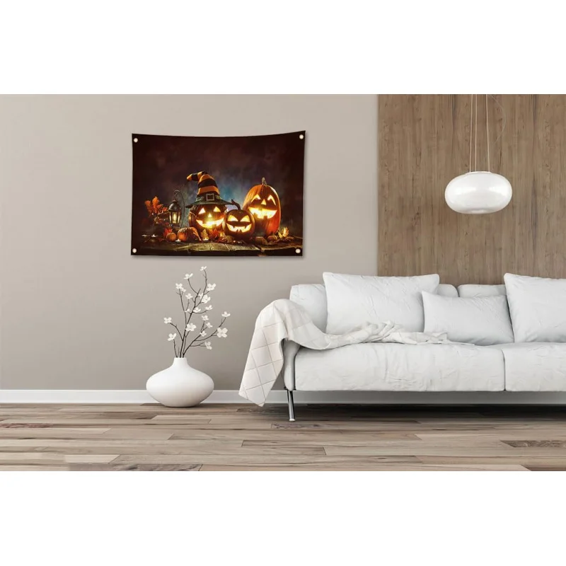 Pumpkin ghost halloween decoration indoor tapestry bedroom wall decoration