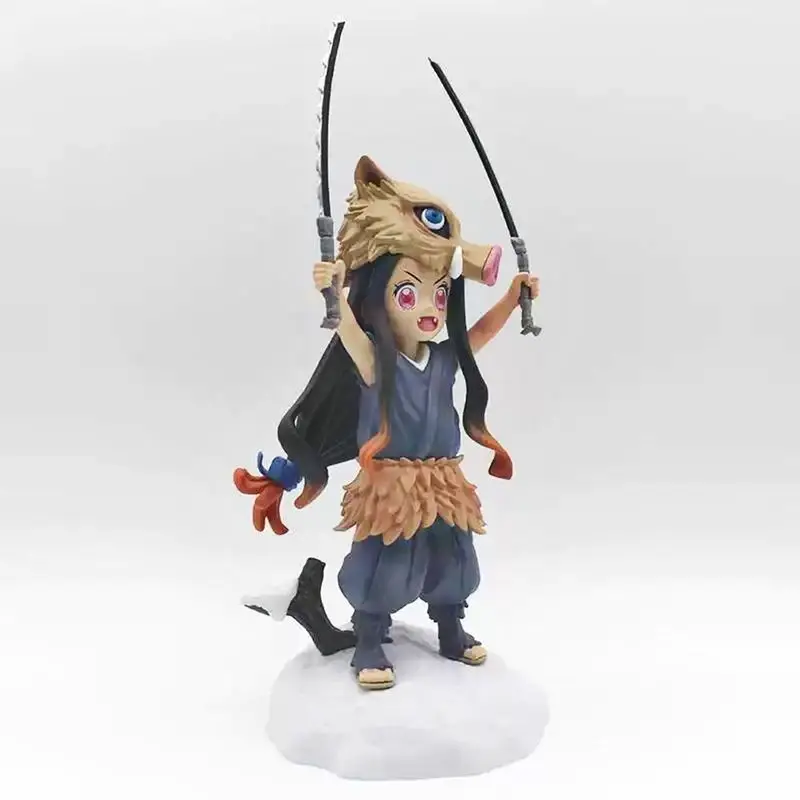 Demon Slayer 20cm Kamado Nezuko Cos Hashibira Inosuke figuras de Anime de pie estatua de PVC modelo de juguete decoración de escritorio regalo coleccionable